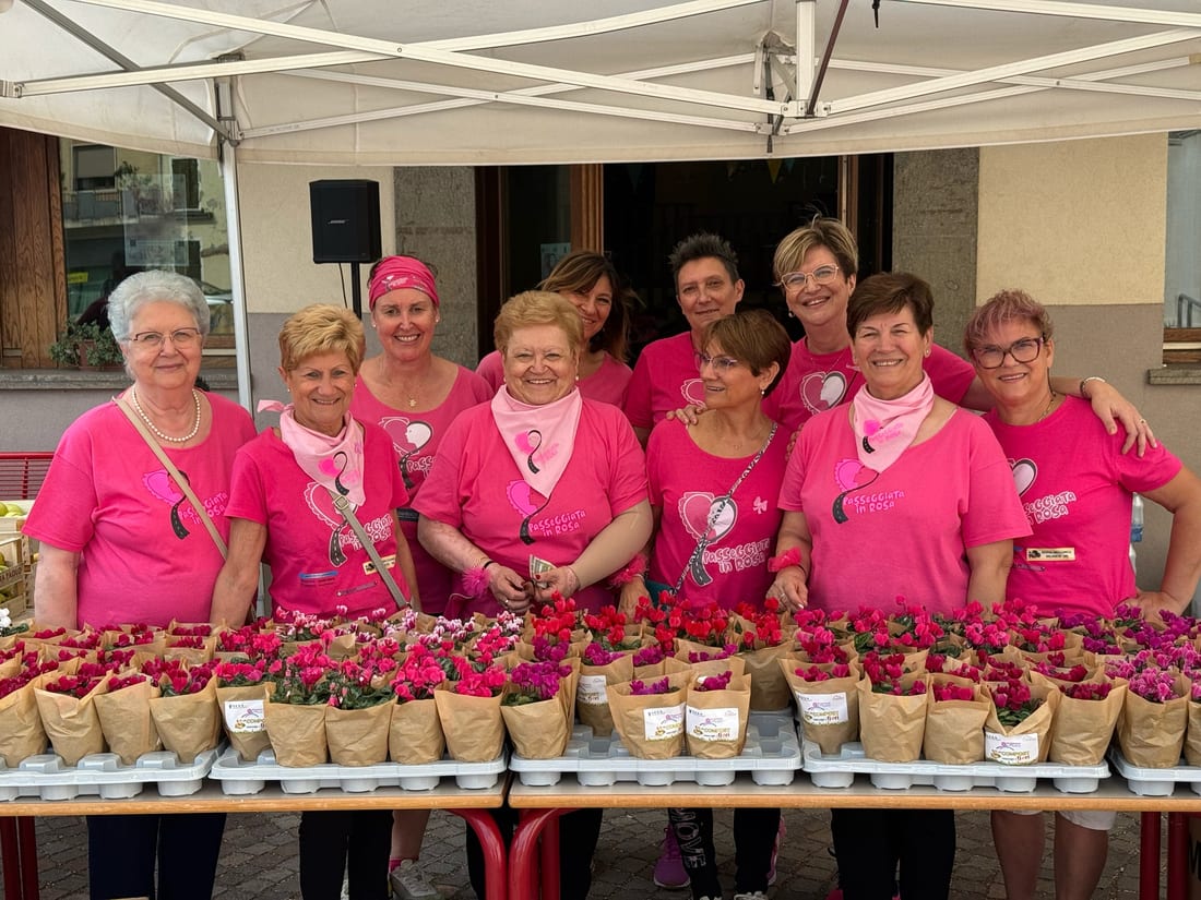 Le organizzatrici della Passeggiata in Rosa